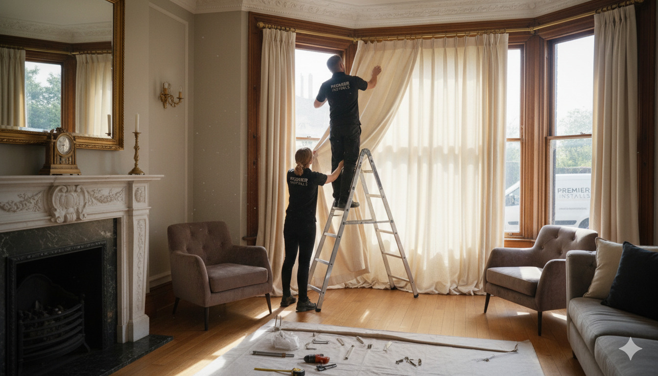 Professional curtain installation