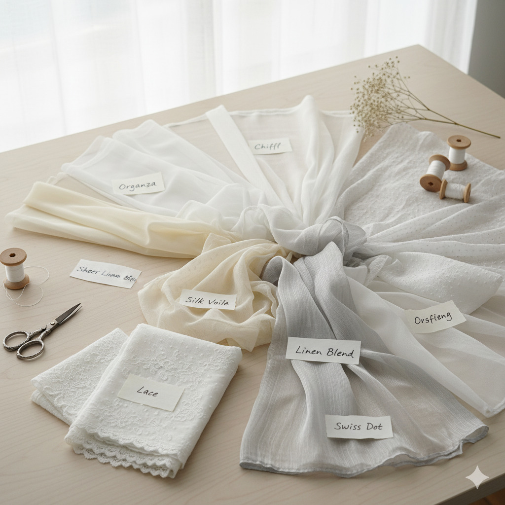 Sheer fabric materials